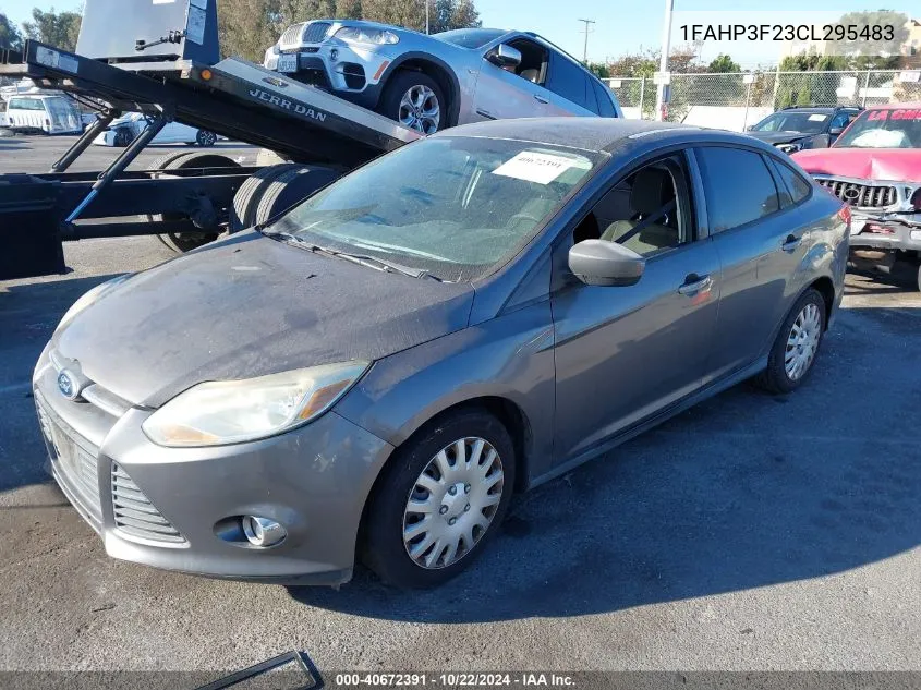 2012 Ford Focus Se VIN: 1FAHP3F23CL295483 Lot: 40672391