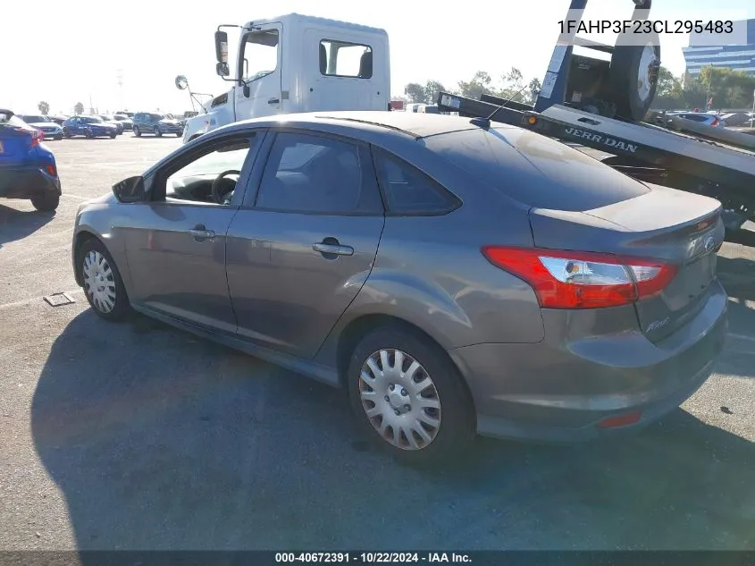 2012 Ford Focus Se VIN: 1FAHP3F23CL295483 Lot: 40672391