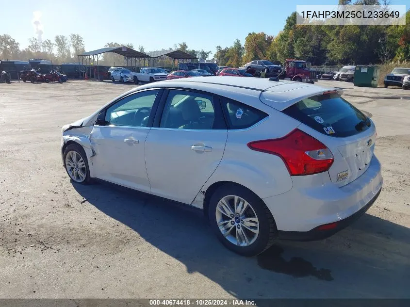 2012 Ford Focus Sel VIN: 1FAHP3M25CL233649 Lot: 40674418