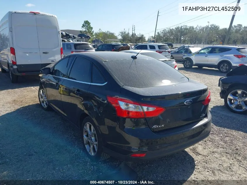 2012 Ford Focus Sel VIN: 1FAHP3H27CL452509 Lot: 40674507