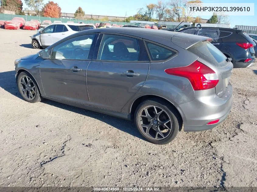 2012 Ford Focus Se VIN: 1FAHP3K23CL399610 Lot: 40674950