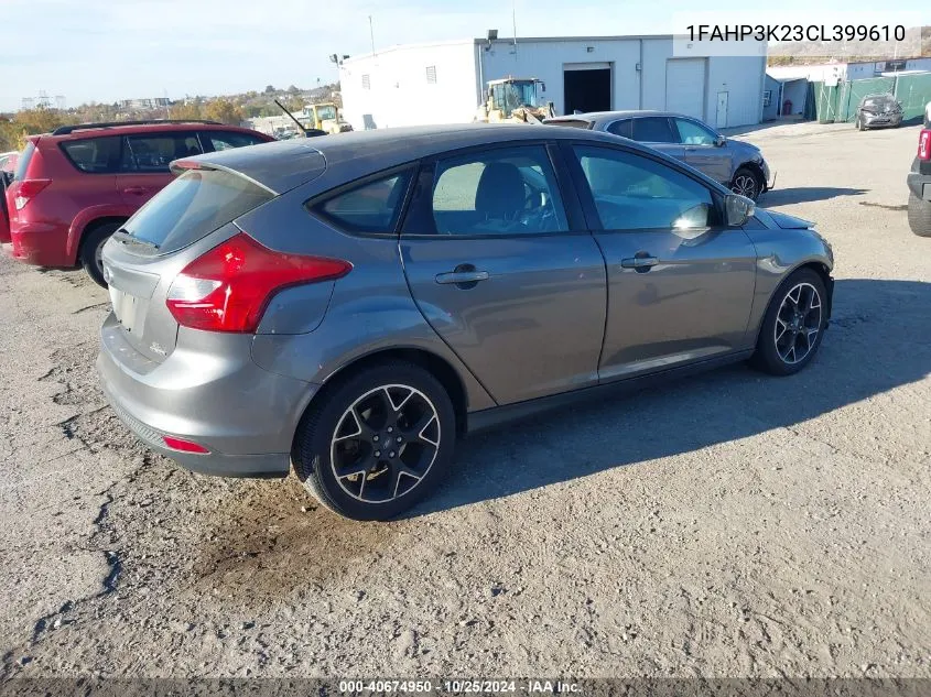 2012 Ford Focus Se VIN: 1FAHP3K23CL399610 Lot: 40674950