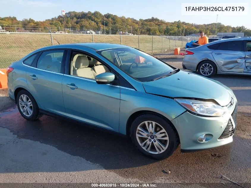 2012 Ford Focus Sel VIN: 1FAHP3H26CL475179 Lot: 40683815