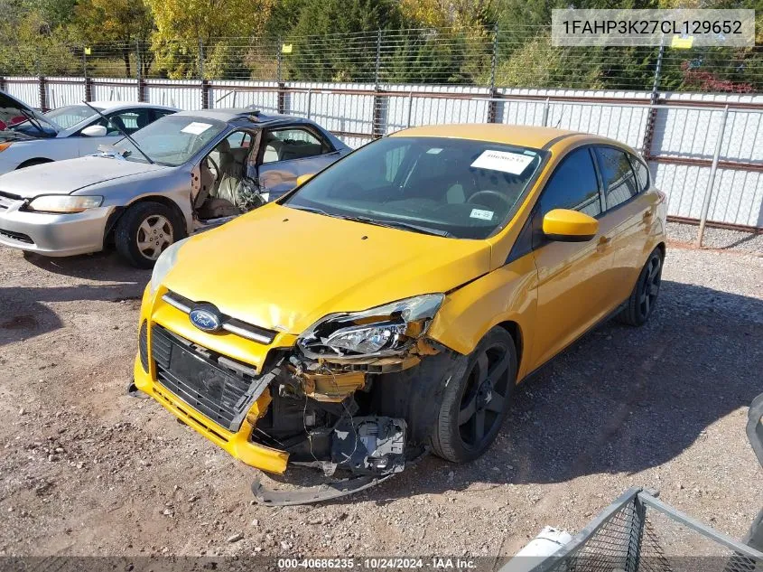 2012 Ford Focus Se VIN: 1FAHP3K27CL129652 Lot: 40686235