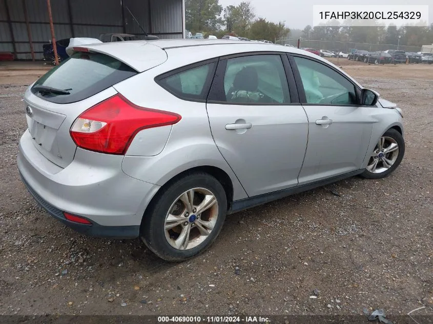 2012 Ford Focus Se VIN: 1FAHP3K20CL254329 Lot: 40690010