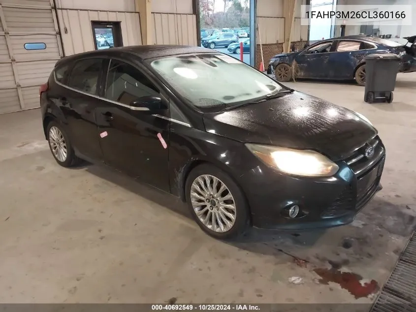 2012 Ford Focus Sel VIN: 1FAHP3M26CL360166 Lot: 40692549