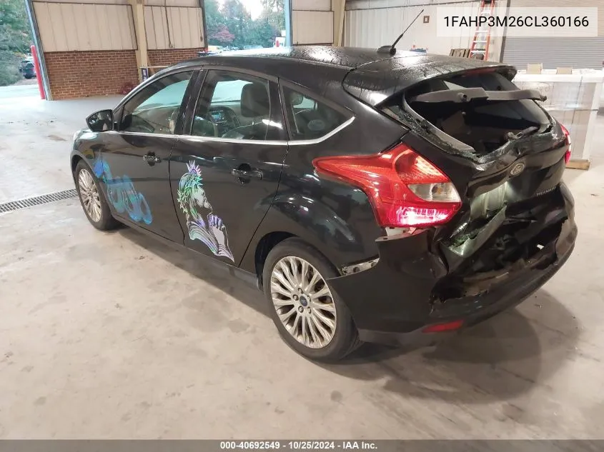 2012 Ford Focus Sel VIN: 1FAHP3M26CL360166 Lot: 40692549