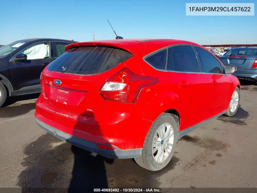 2012 Ford Focus Sel VIN: 1FAHP3M29CL457622 Lot: 40693492