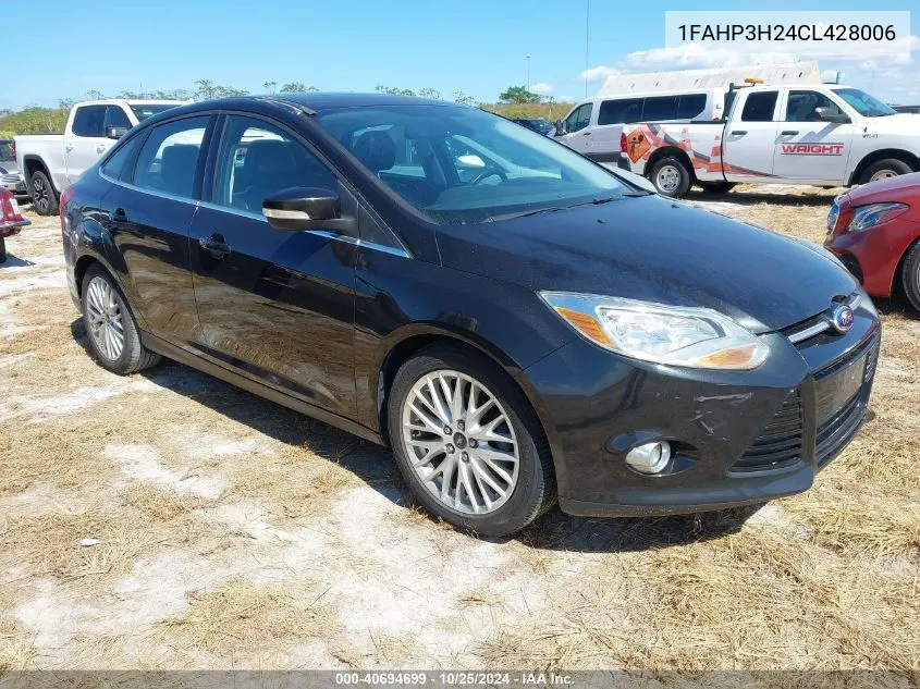 2012 Ford Focus Sel VIN: 1FAHP3H24CL428006 Lot: 40694699