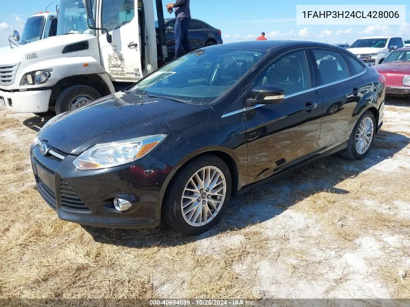 2012 Ford Focus Sel VIN: 1FAHP3H24CL428006 Lot: 40694699