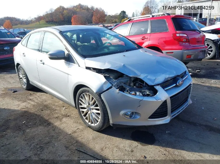 2012 Ford Focus Sel VIN: 1FAHP3H21CL404259 Lot: 40694855