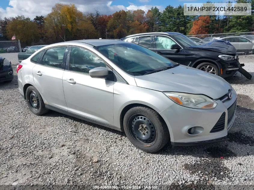 2012 Ford Focus Se VIN: 1FAHP3F2XCL442589 Lot: 40698368