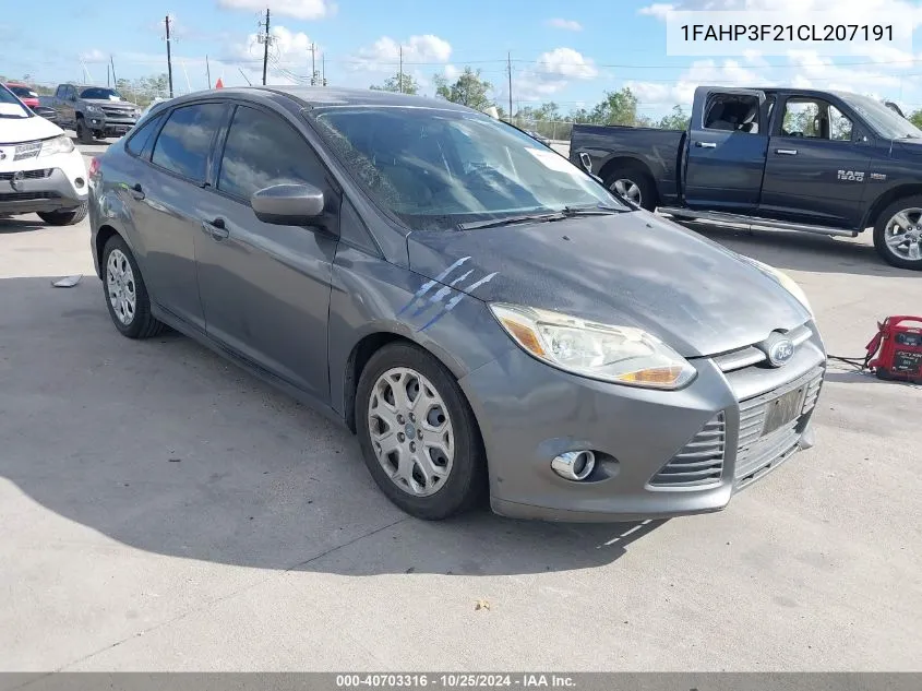 2012 Ford Focus Se VIN: 1FAHP3F21CL207191 Lot: 40703316