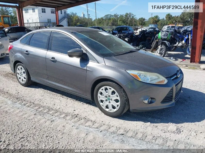 2012 Ford Focus Se VIN: 1FAHP3F29CL444589 Lot: 40710287