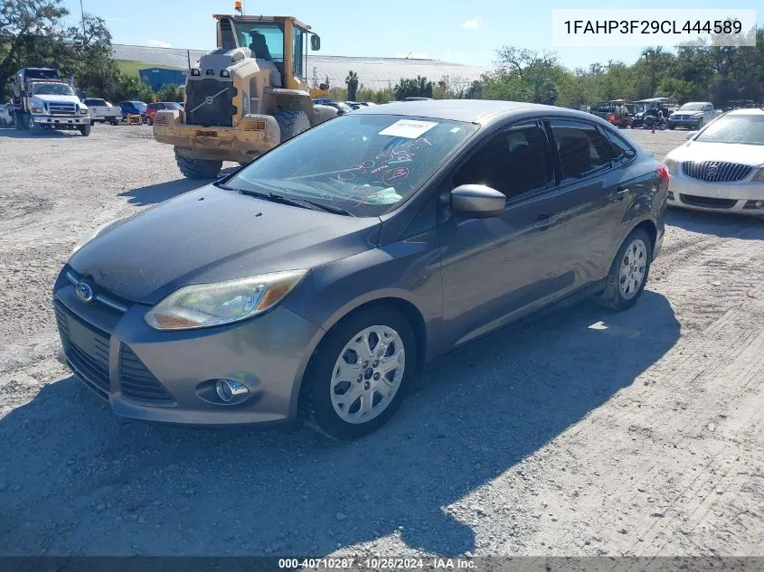 2012 Ford Focus Se VIN: 1FAHP3F29CL444589 Lot: 40710287