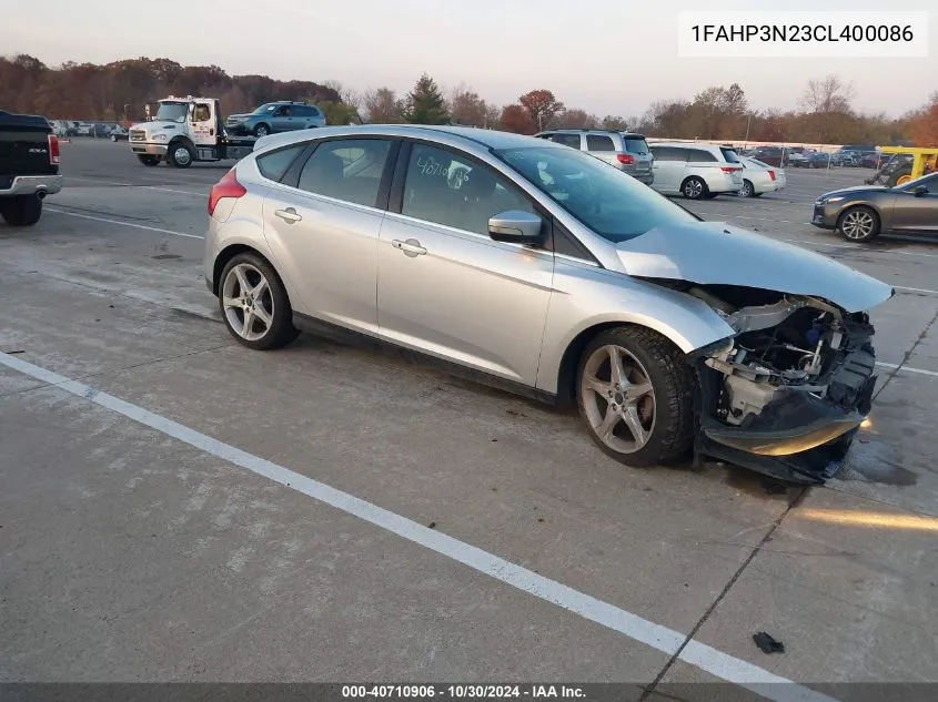 2012 Ford Focus Titanium VIN: 1FAHP3N23CL400086 Lot: 40710906