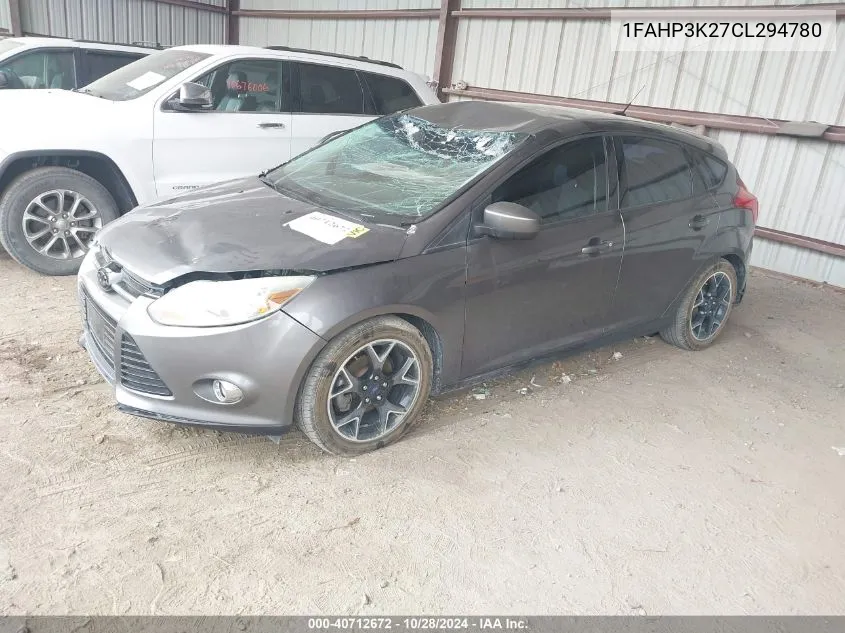 2012 Ford Focus Se VIN: 1FAHP3K27CL294780 Lot: 40712672