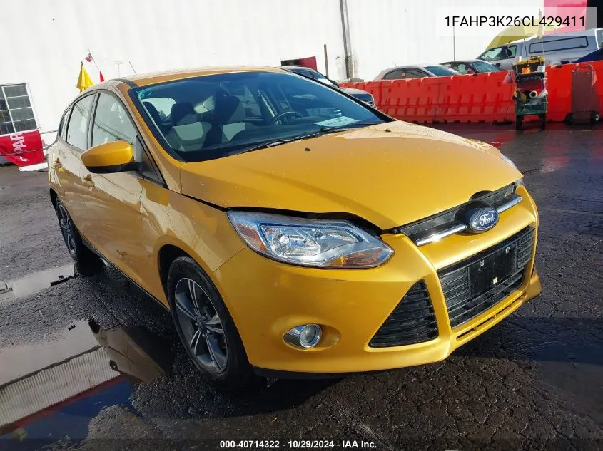 2012 Ford Focus Se VIN: 1FAHP3K26CL429411 Lot: 40714322