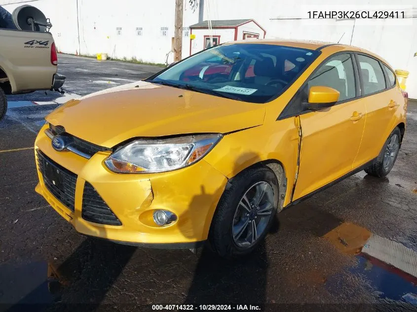 2012 Ford Focus Se VIN: 1FAHP3K26CL429411 Lot: 40714322