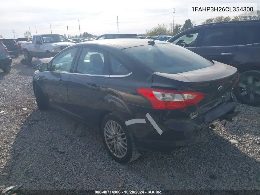 2012 Ford Focus Sel VIN: 1FAHP3H26CL354300 Lot: 40714906