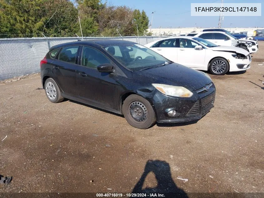 2012 Ford Focus Se VIN: 1FAHP3K29CL147148 Lot: 40716019