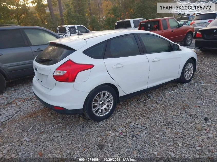 2012 Ford Focus Se VIN: 1FAHP3K20CL185772 Lot: 40716884