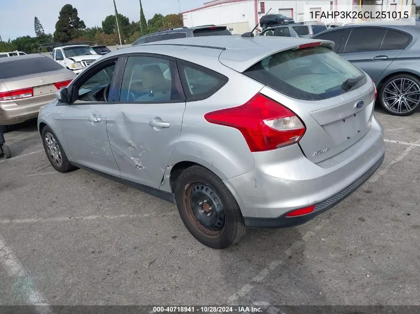 2012 Ford Focus Se VIN: 1FAHP3K26CL251015 Lot: 40718941