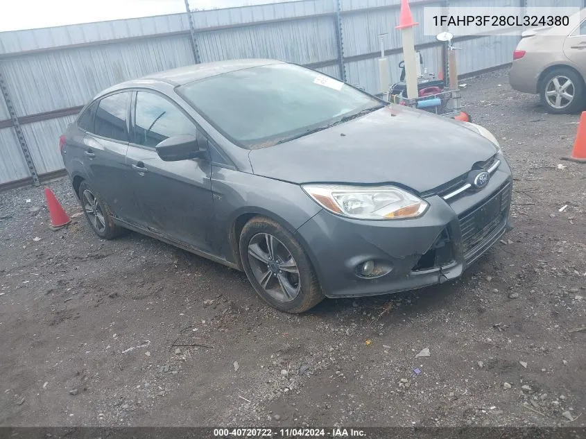 2012 Ford Focus Se VIN: 1FAHP3F28CL324380 Lot: 40720722