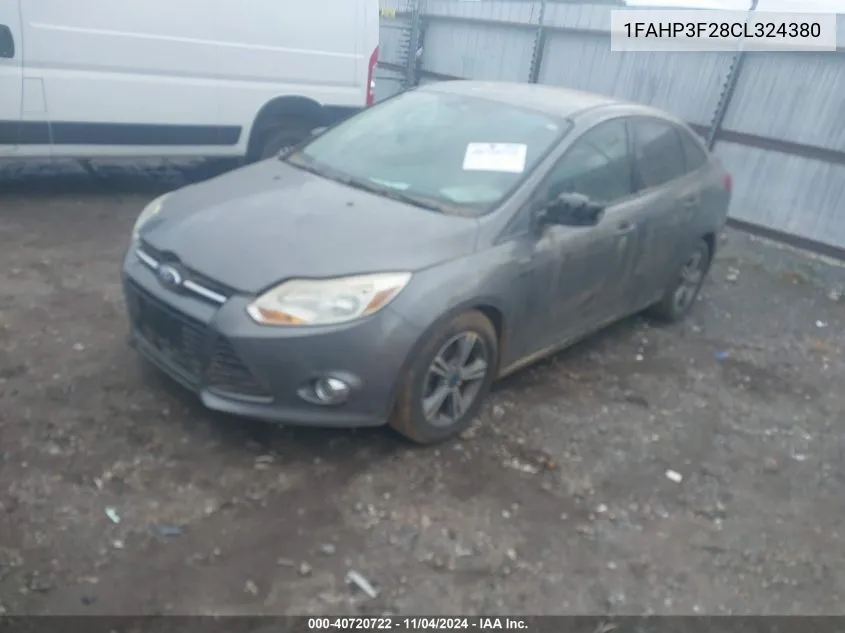 2012 Ford Focus Se VIN: 1FAHP3F28CL324380 Lot: 40720722