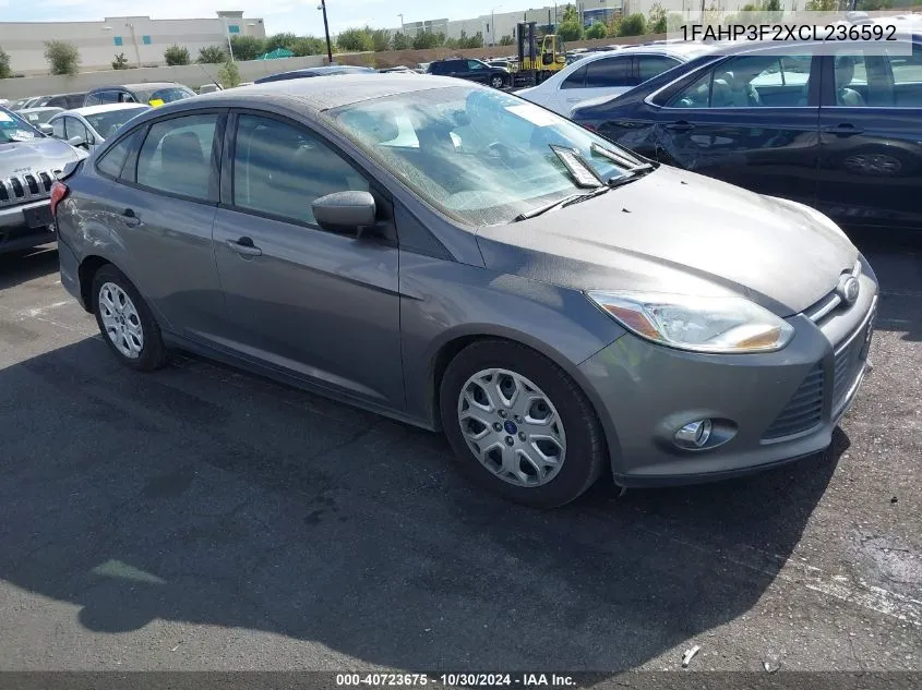 2012 Ford Focus Se VIN: 1FAHP3F2XCL236592 Lot: 40723675