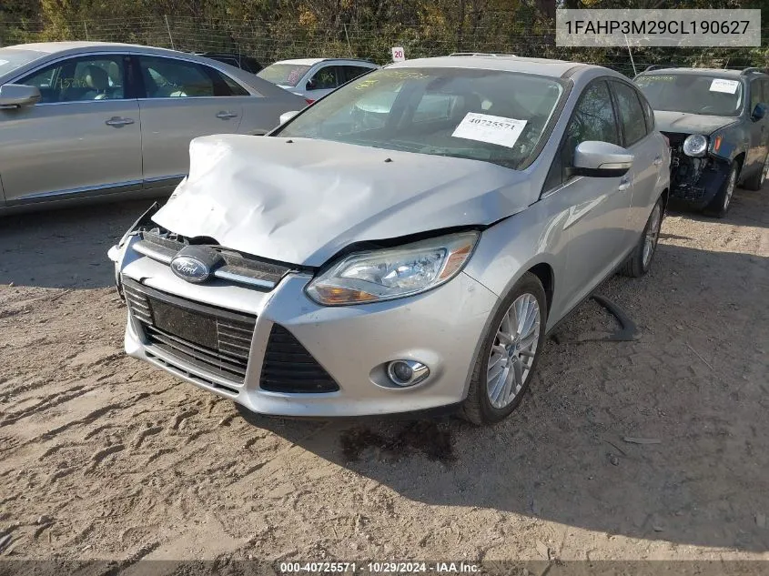 2012 Ford Focus Sel VIN: 1FAHP3M29CL190627 Lot: 40725571