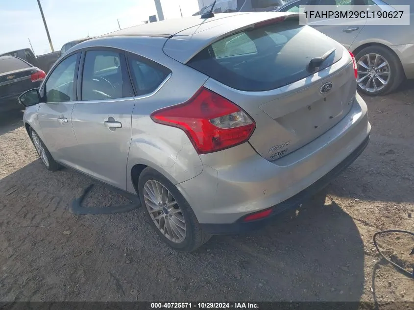 2012 Ford Focus Sel VIN: 1FAHP3M29CL190627 Lot: 40725571