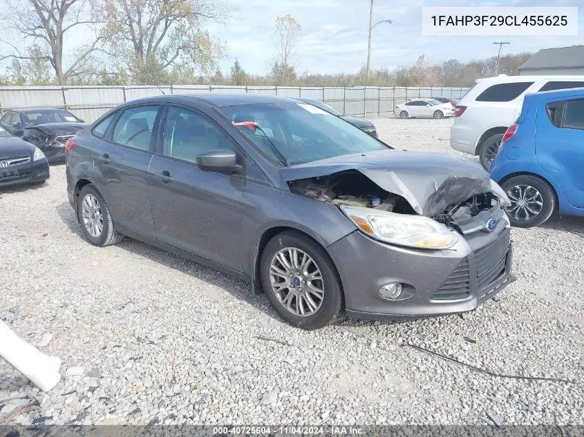 2012 Ford Focus Se VIN: 1FAHP3F29CL455625 Lot: 40725604