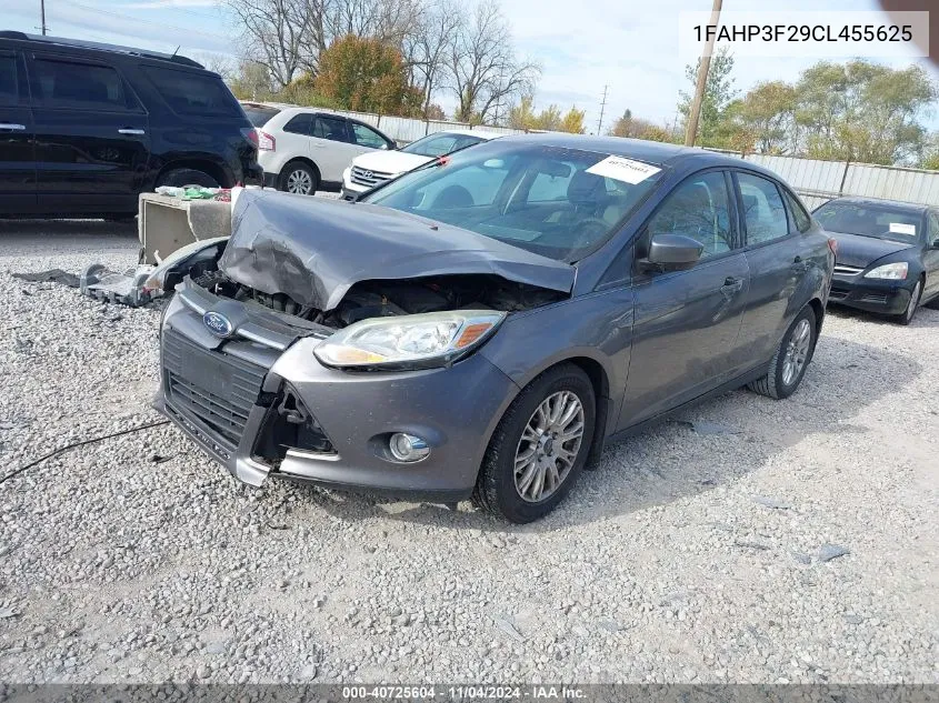 2012 Ford Focus Se VIN: 1FAHP3F29CL455625 Lot: 40725604