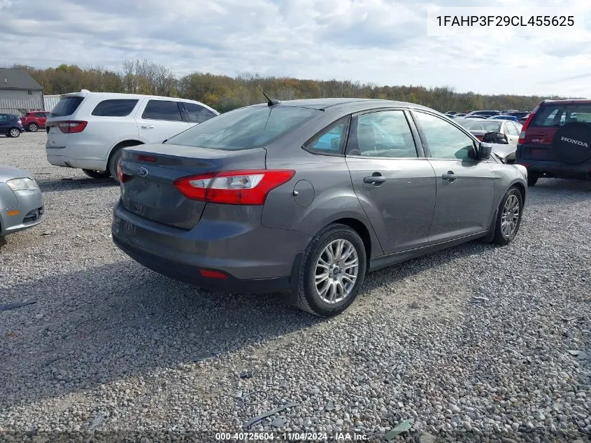 2012 Ford Focus Se VIN: 1FAHP3F29CL455625 Lot: 40725604