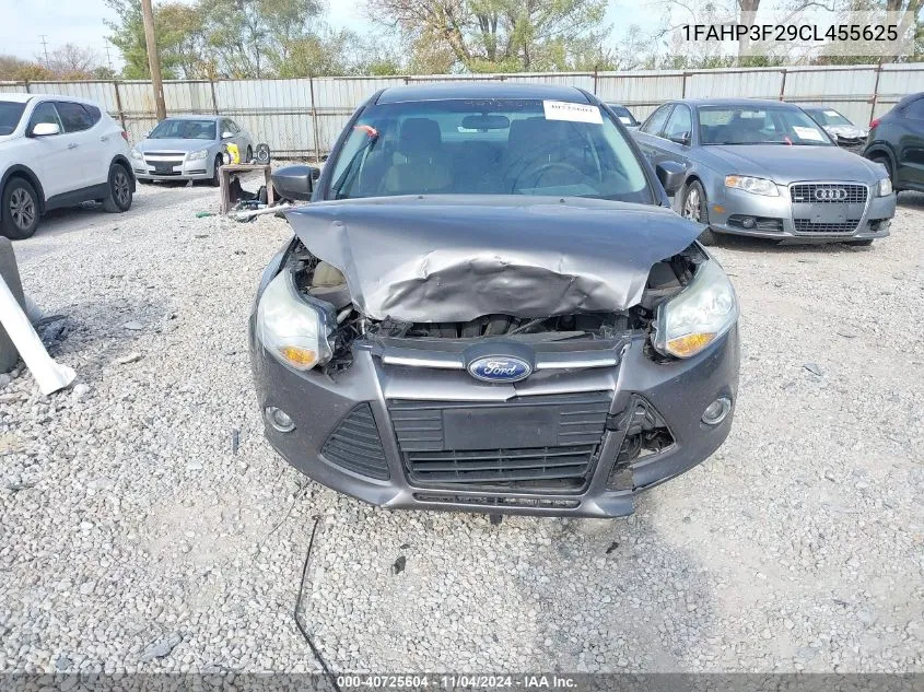 2012 Ford Focus Se VIN: 1FAHP3F29CL455625 Lot: 40725604