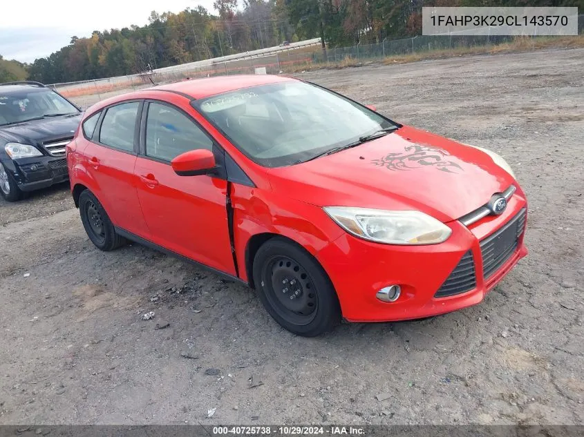 2012 Ford Focus Se VIN: 1FAHP3K29CL143570 Lot: 40725738