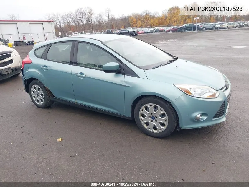 2012 Ford Focus Se VIN: 1FAHP3K2XCL187528 Lot: 40730241