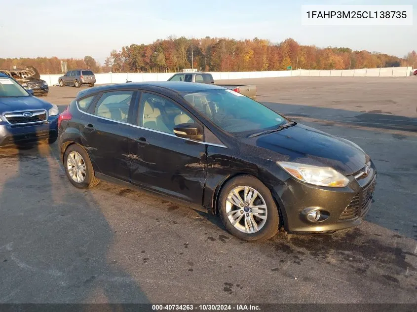 2012 Ford Focus Sel VIN: 1FAHP3M25CL138735 Lot: 40734263