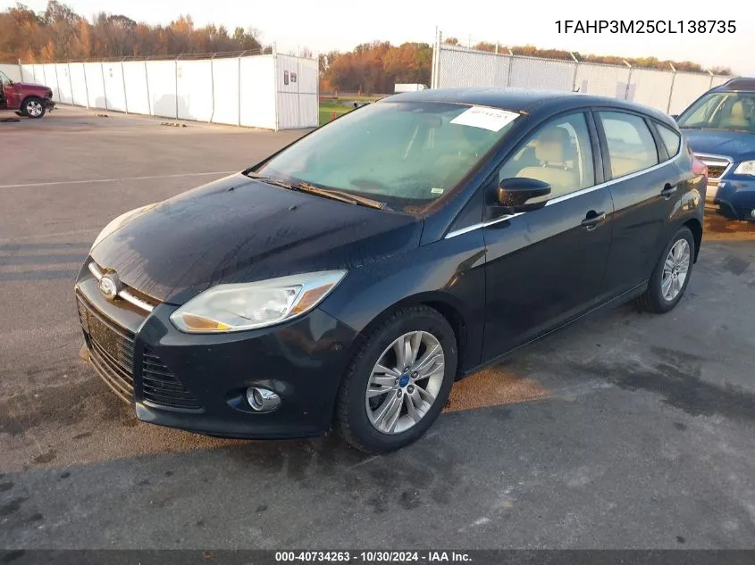 2012 Ford Focus Sel VIN: 1FAHP3M25CL138735 Lot: 40734263