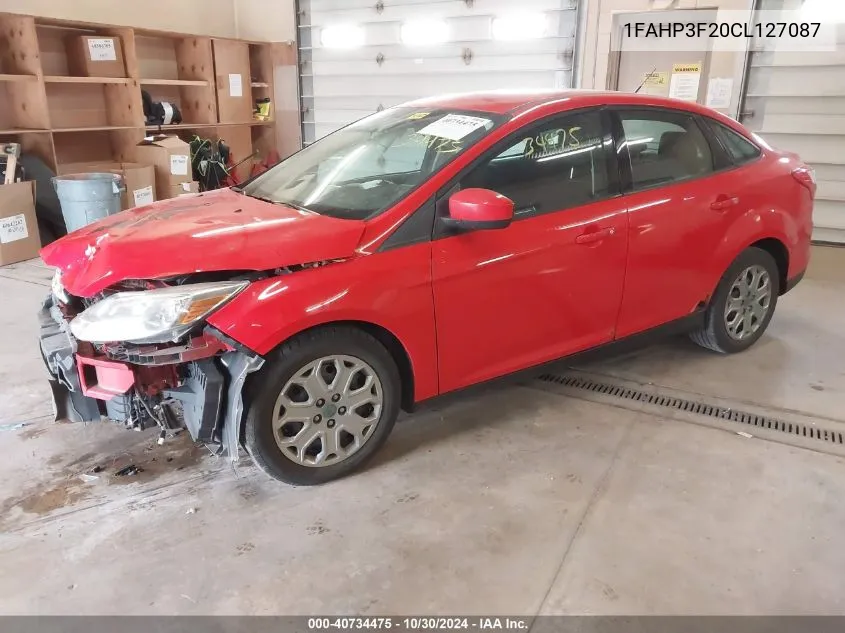 2012 Ford Focus Se VIN: 1FAHP3F20CL127087 Lot: 40734475