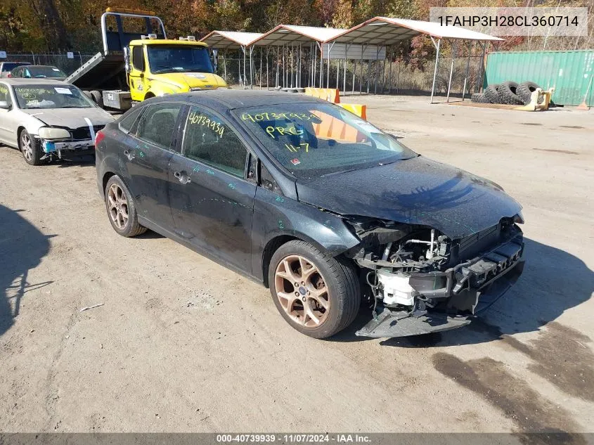 2012 Ford Focus Sel VIN: 1FAHP3H28CL360714 Lot: 40739939