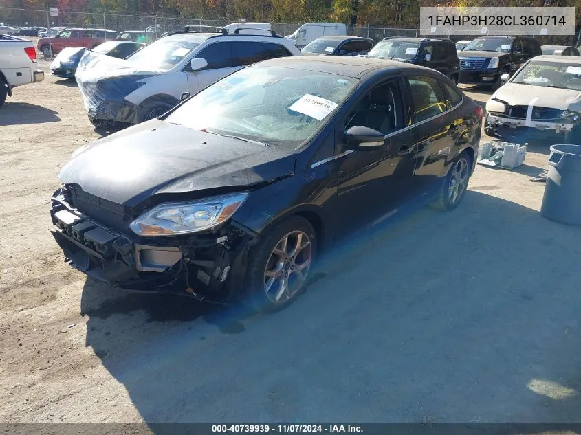 2012 Ford Focus Sel VIN: 1FAHP3H28CL360714 Lot: 40739939