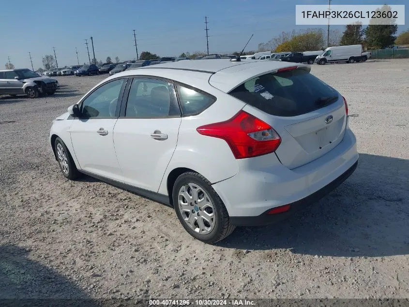 2012 Ford Focus Se VIN: 1FAHP3K26CL123602 Lot: 40741296