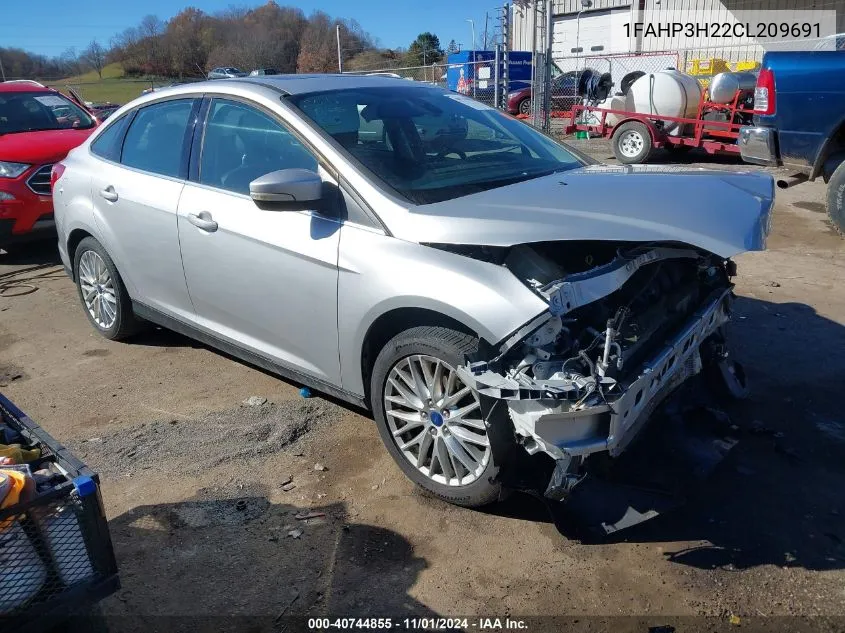 2012 Ford Focus Sel VIN: 1FAHP3H22CL209691 Lot: 40744855