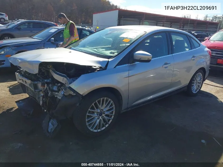 2012 Ford Focus Sel VIN: 1FAHP3H22CL209691 Lot: 40744855