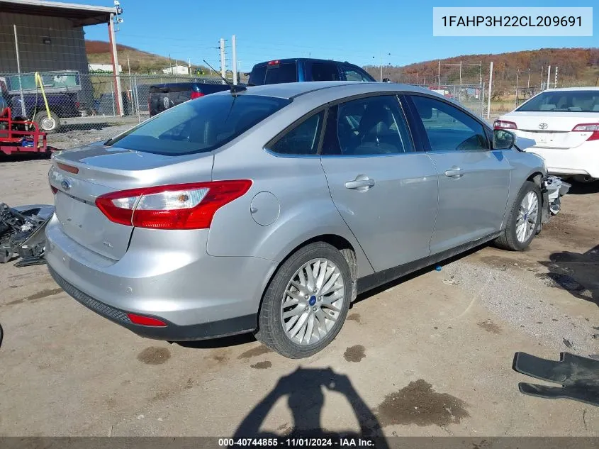 2012 Ford Focus Sel VIN: 1FAHP3H22CL209691 Lot: 40744855