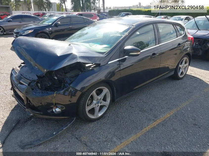 2012 Ford Focus Titanium VIN: 1FAHP3N2XCL290458 Lot: 40744940