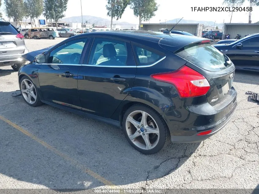 2012 Ford Focus Titanium VIN: 1FAHP3N2XCL290458 Lot: 40744940