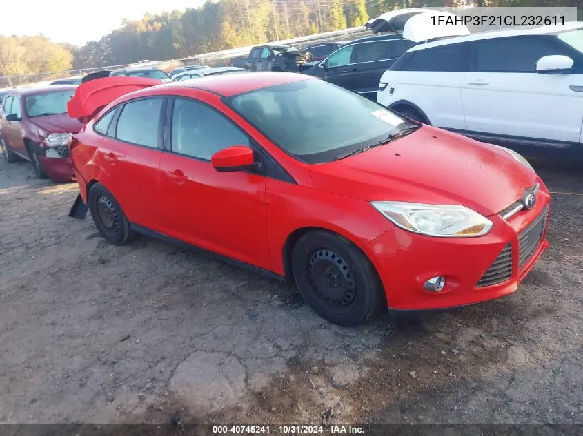 2012 Ford Focus Se VIN: 1FAHP3F21CL232611 Lot: 40745241